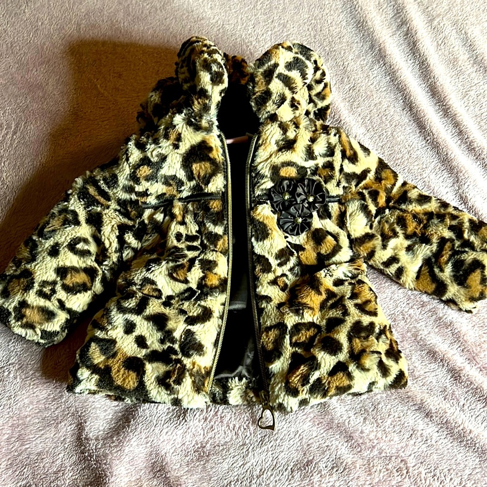 Pistachio Faux Hoodie Coat { 9mos }